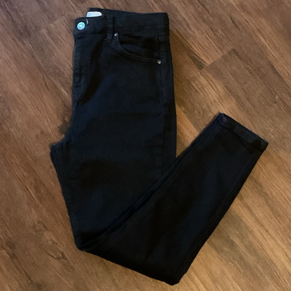Topshop Moto Jamie Black Denim - Picture 4 of 5